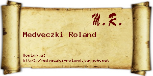 Medveczki Roland névjegykártya