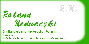 roland medveczki business card